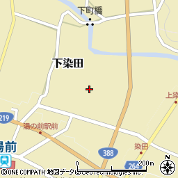〒868-0605 熊本県球磨郡湯前町下染田の地図