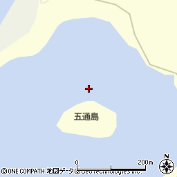五通島周辺の地図