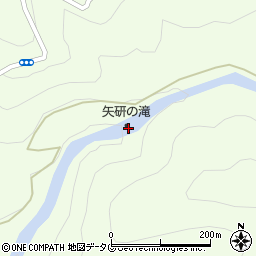 矢研の滝周辺の地図