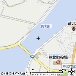 佐敷川周辺の地図