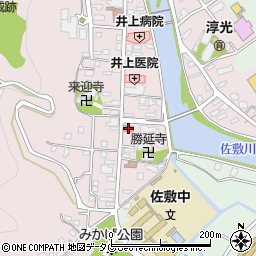 薩摩街道佐敷宿交流館周辺の地図