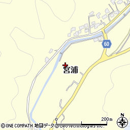 宮浦川周辺の地図