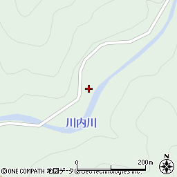 球磨村森林組合　第二製材工場周辺の地図