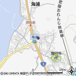 熊本県葦北郡芦北町海浦周辺の地図