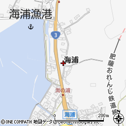 熊本県葦北郡芦北町海浦260周辺の地図