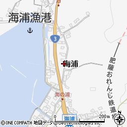 熊本県葦北郡芦北町海浦257周辺の地図