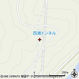四浦隧道周辺の地図