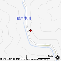 鵜戸木川周辺の地図