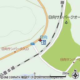 「道の駅」日向トイレ周辺の地図