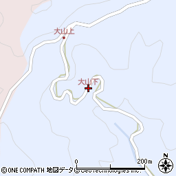 大山下周辺の地図