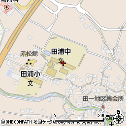 芦北町立田浦中学校周辺の地図
