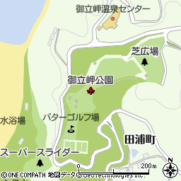 御立岬公園周辺の地図