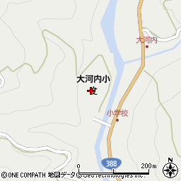 椎葉村立大河内小学校周辺の地図
