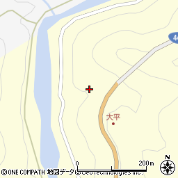 熊本県球磨郡五木村大平周辺の地図