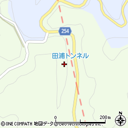 田浦トンネル周辺の地図