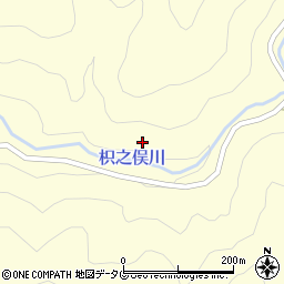 枳之俣川周辺の地図