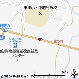 鶴野内地区﻿(道の駅とうごう)周辺の地図