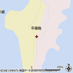 平瀬島周辺の地図