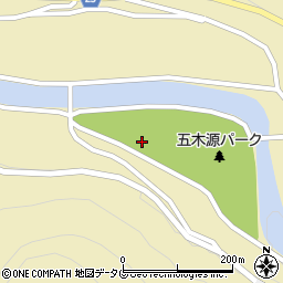 熊本県球磨郡五木村土会平周辺の地図