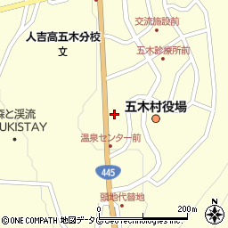五木郵便局周辺の地図