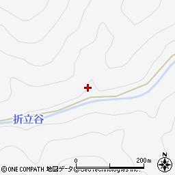 折立谷周辺の地図