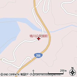 鳴川公民館前周辺の地図