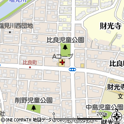 Ａコープひら店周辺の地図