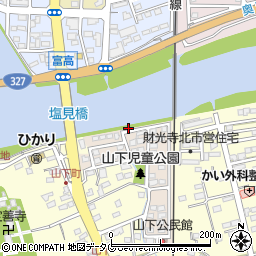 宮崎県日向市山下町周辺の地図