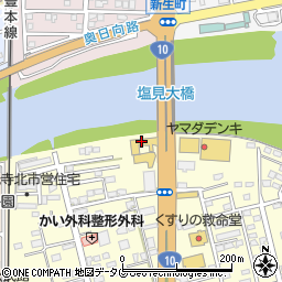 日産サティオ宮崎日向店周辺の地図