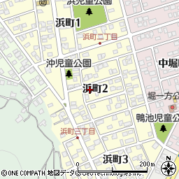 宮崎県日向市浜町周辺の地図
