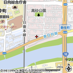 宮崎県日向市高砂町137-2周辺の地図