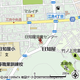 日向市立図書館　日知屋公民館図書室周辺の地図