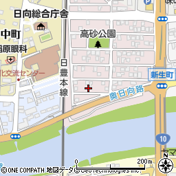 宮崎県日向市高砂町154周辺の地図