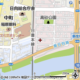宮崎県日向市高砂町141周辺の地図