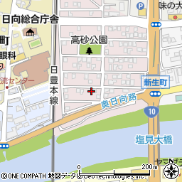 宮崎県日向市高砂町146周辺の地図