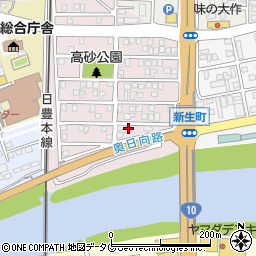 宮崎県日向市高砂町126周辺の地図