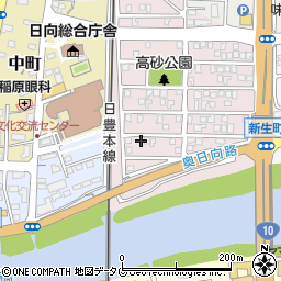 宮崎県日向市高砂町142周辺の地図