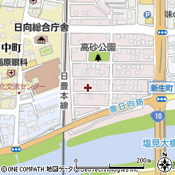 宮崎県日向市高砂町173周辺の地図