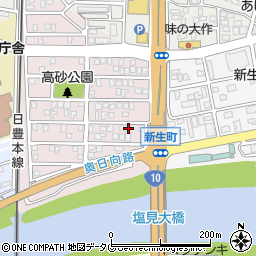 宮崎県日向市高砂町111周辺の地図