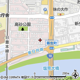 宮崎県日向市高砂町110周辺の地図