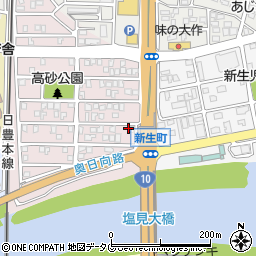 宮崎県日向市高砂町113周辺の地図