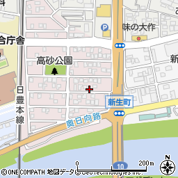 宮崎県日向市高砂町100周辺の地図