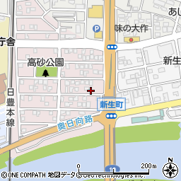 宮崎県日向市高砂町98周辺の地図
