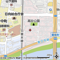 宮崎県日向市高砂町190周辺の地図