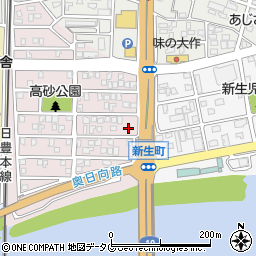 宮崎県日向市高砂町97周辺の地図