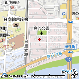 宮崎県日向市高砂町189周辺の地図