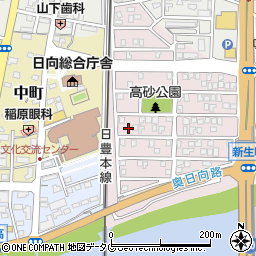宮崎県日向市高砂町192周辺の地図