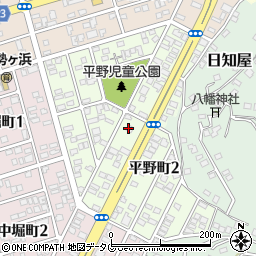 宮崎県日向市平野町周辺の地図