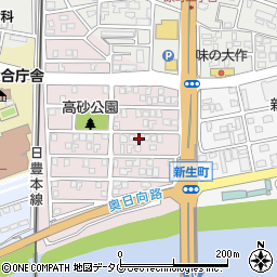 宮崎県日向市高砂町90周辺の地図