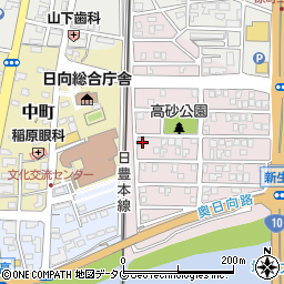 宮崎県日向市高砂町178周辺の地図